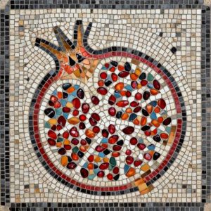 Мозаика «Гранат» в стиле Opus Tessellatum