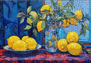 Средний модуль: мозаика с лимонами