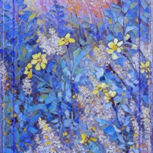 Мозаика «Цветы в сумерках» — 100×100 см