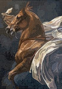 Мозаика «Величественный коричневый конь»