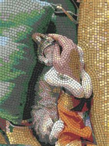 Мозаика «Кот» в стиле MELTI — 60×80 см