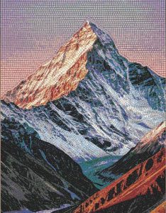 Mountain Peak Mosaic Art – Nature Wall Decor