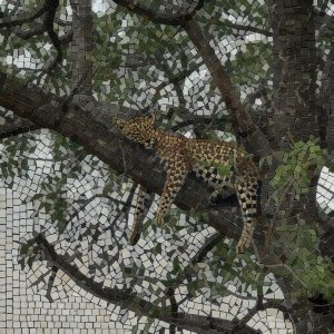 Мозаика «Леопард на дереве»