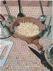 Mosaic Still Life: Dining Table Setting