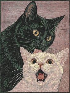 Мозаика «Удивленный кот» — Смешной арт с кошками