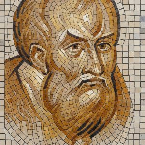 Классический мозаичный портрет мужчины с бородой