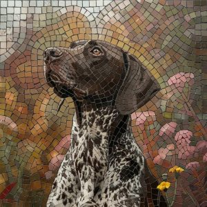 Мозаичный портрет собаки – Классическое искусство