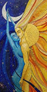 Солнце и Луна в мозаике