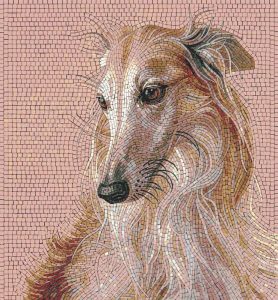 Мозаичный портрет «Элегантный Борзой»