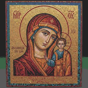 Мозаика Богородица с Младенцем – MELTI 60×60 см