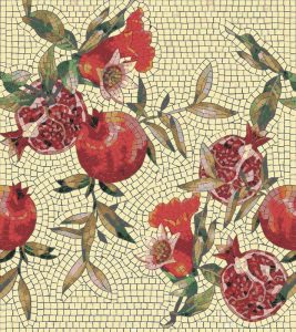 Pomegranate Mosaic Art – Vibrant Nature Wall Decor