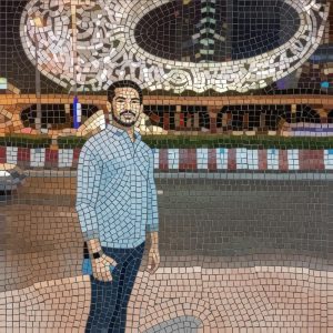 Modern Urban Portrait Mosaic Art