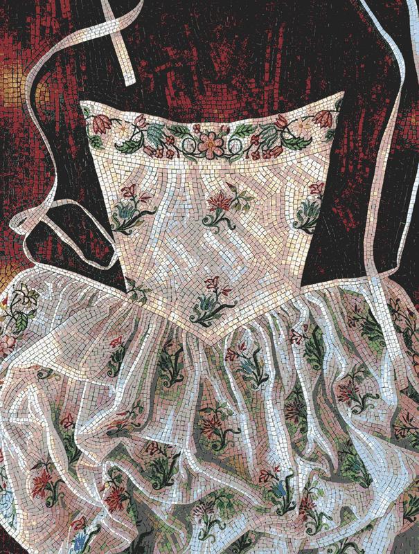 Замысловатая мозаика женского платья