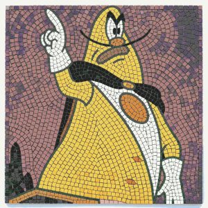 Stern Yellow Character Mosaic Art