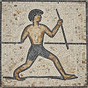 Мозаика «Классический атлет» в стиле Opus Tessellatum