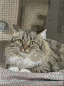 Мозаика «Пушистый кот» — Изящный портрет животного