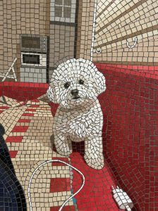 Мозаика «Пушистый белый пес»