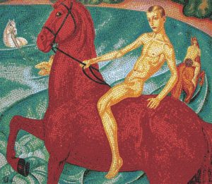 Мозаика «Всадник на красном коне» | MELTI