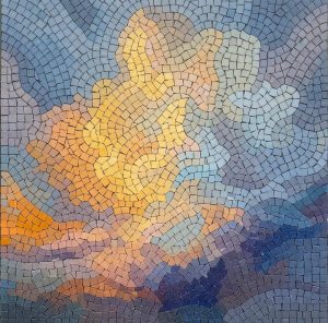 Абстрактная мозаика «Золотое сияние»