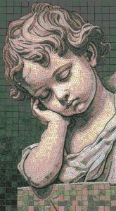 Pensive Child Mosaic Art – MELTI Collection