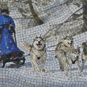 Мозаика «Ездовые собаки в снегах»