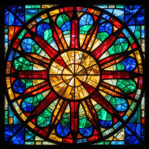 Sun Stained Glass Mosaic Art - Custom Vibrant Wall Decor