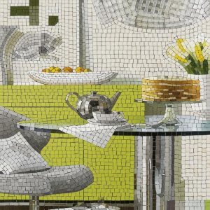 Мозаика «Современный натюрморт» — Чайник и торт