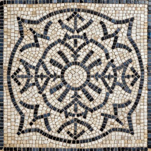 Симметричный орнамент на черно-белой основе