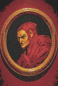 Mysterious Hooded Man Mosaic Art