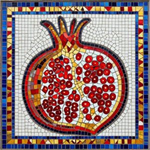 Восхитительная мозаика советского стиля с гранатом