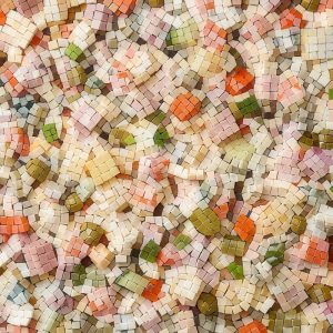 Абстрактная мозаика в пастельных тонах – 100×100 см