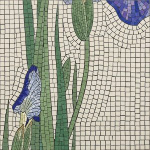 Мозаика «Голубые ирисы» — Классический стиль