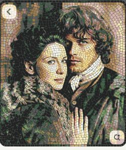 Romantic Couple Mosaic Portrait – 60×70 cm