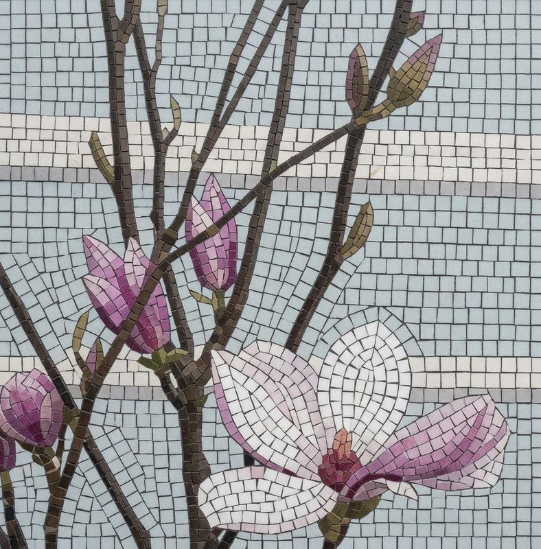 Классическая мозаика: Ветка с цветами