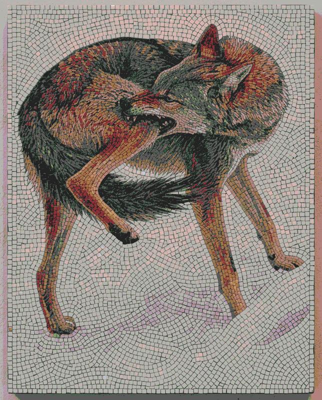 Fox Mosaic Art - Handcrafted Animal Portrait