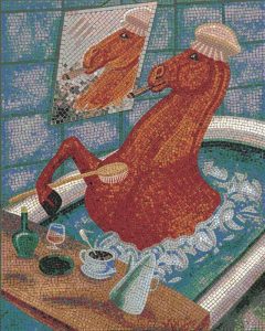 Мозаика «Лошадь в ванне» — Сюрреалистичный арт