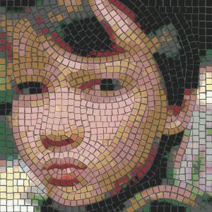 Modern Mosaic Portrait – Serene Face Art