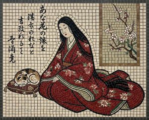 Мозаика «Японка в красном кимоно»