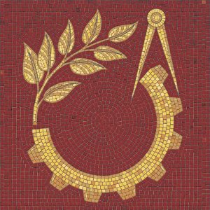 Золотой символ индустрии и знаний — Мозаика MELTI