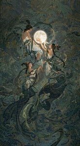 Мистические нимфы и сияющая луна — Мозаика