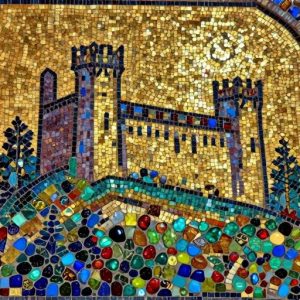 Byzantine Style Ancient Castle Mosaic Art