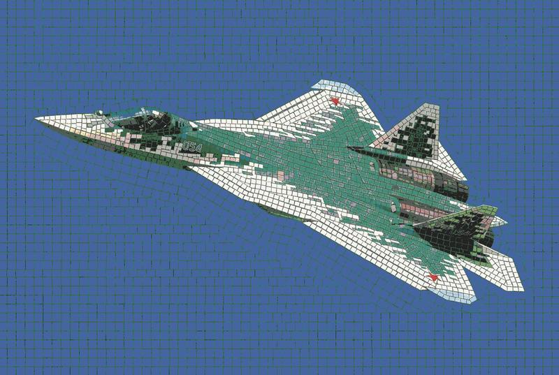 Military Fighter Jet Mosaic Art - MELTI Collection