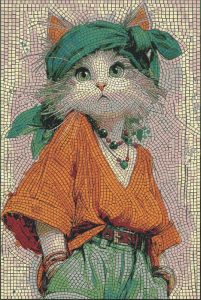 Мозаика «Стильный кот» — Коллекция MELTI