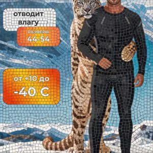 Мозаика «Снежный барс и термобелье»