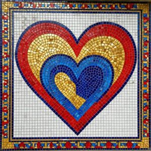 Советская мозаика: красивые сердечки в стиле Pinterest