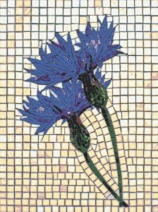 Blue Cornflower Mosaic Art – Nature’s Elegance