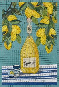 Мозаичное изображение лимончелло с цитрусовыми