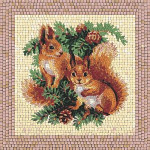 Мозаика «Рыжие белки» — Природа в деталях