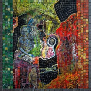 Vibrant Abstract Mosaic Wall Art