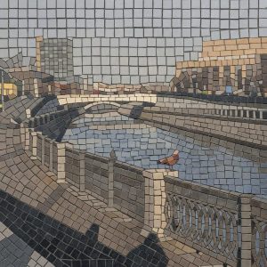 Мозаика «Городской пейзаж с рекой»